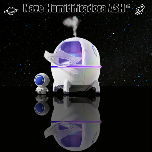 Humidificador Especial ASH™ con luz LED y Carga USB-Diseño Futurista y Silencioso